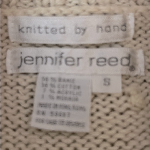 Vintage Whimsical cottagecore floral hand knit mock neck sweater S whimsical - Picture 2 of 10